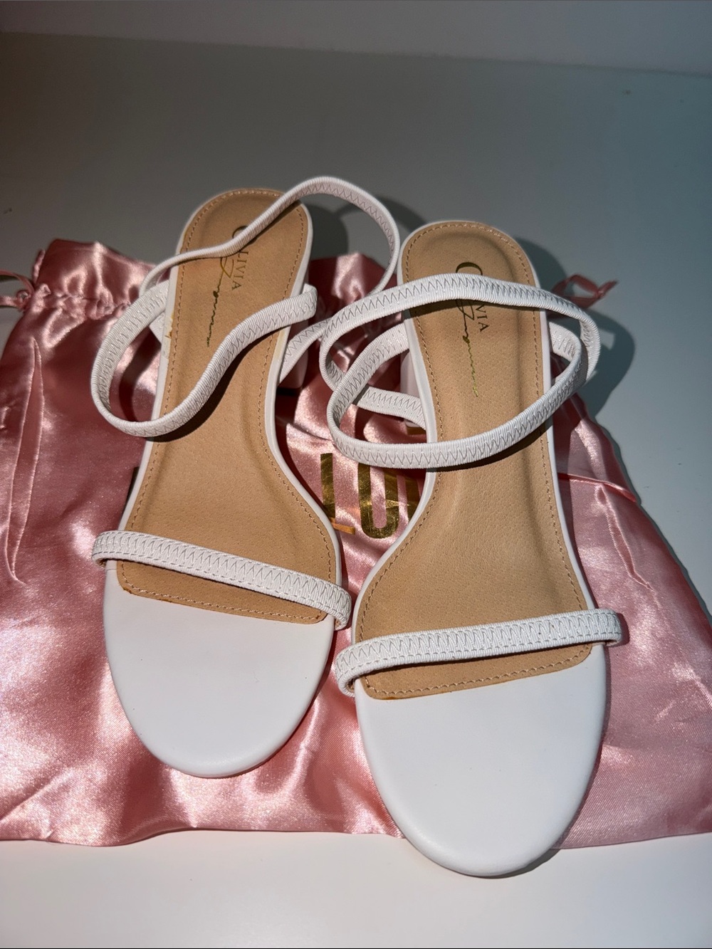 Women’s White Strappy Ankle-Tie Sandals
